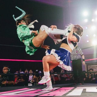 French designer Olympia Le Tan lights up Japanese women's wrestling games